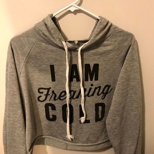 SHEIN lightweight cropped sweatshirt